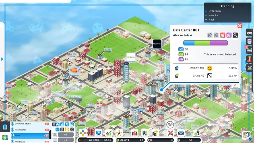 لقطة شاشة لتطبيق City Game Studio 1.27.1 – تبدأ مغامرة تطوير اللعبة
