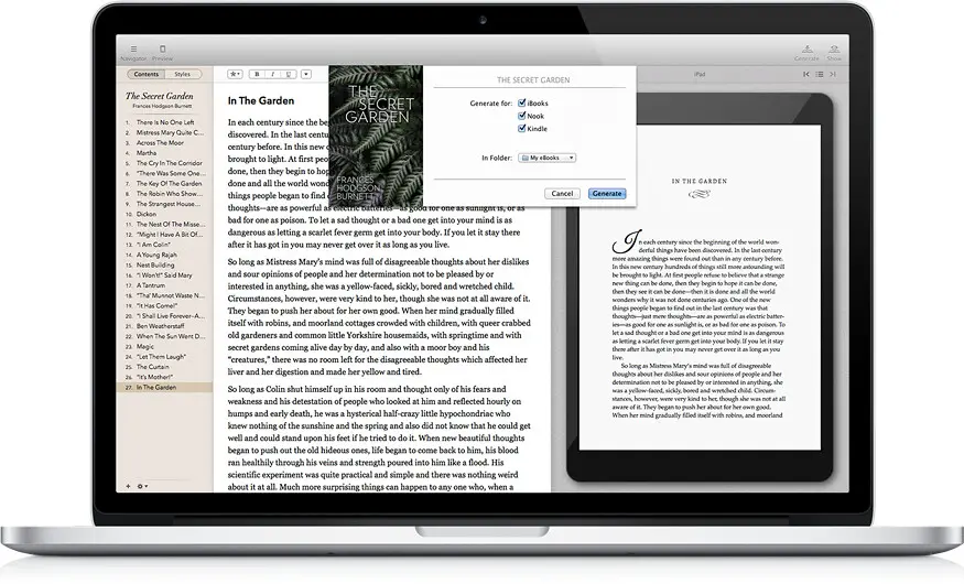لقطة شاشة لتطبيق Vellum 4.1.4 – أنشئ كتبًا إلكترونية رائعة لـ iBooks وKindle وNook
