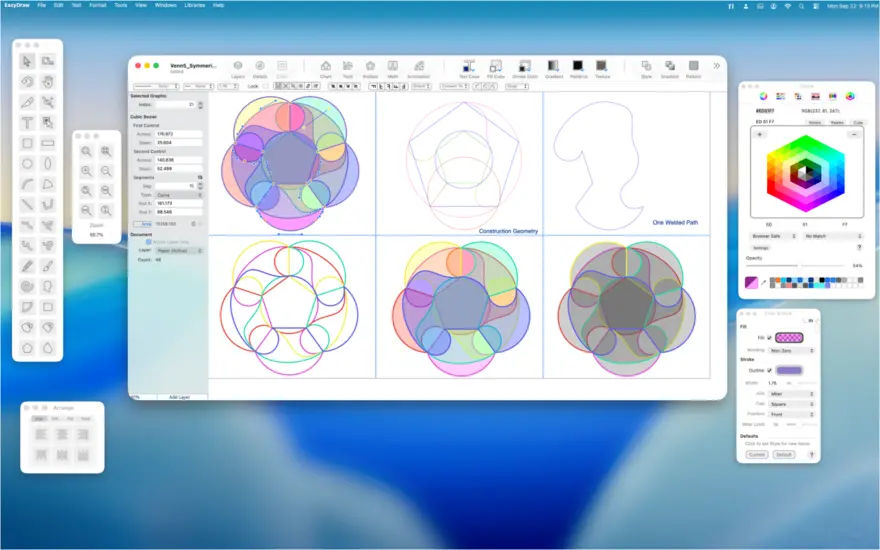 لقطة شاشة لتطبيق EazyDraw 12.6.0 – تطبيق الرسم القائم على المتجهات