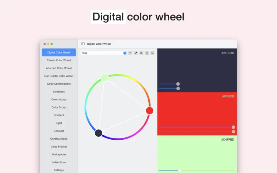 لقطة شاشة لتطبيق Color Wheel 9.1 – عجلة الألوان الرقمية