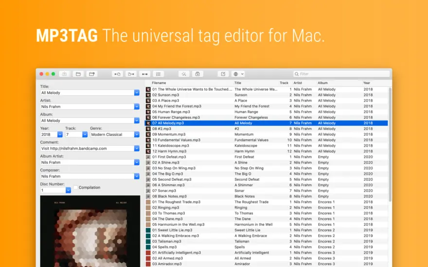 لقطة شاشة لتطبيق Mp3ta‪g‬ 1.13.3 – محرر العلامات العالمي