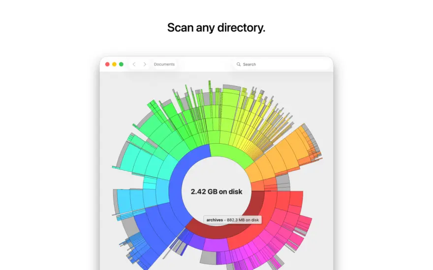 لقطة شاشة لتطبيق Disk Graph 3.2.1 – أداة فحص القرص