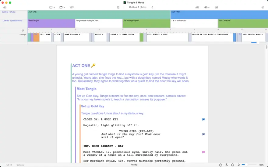 لقطة شاشة لتطبيق Final Draft 13.3.3 – برنامج كتابة السيناريو الرائد في الصناعة
