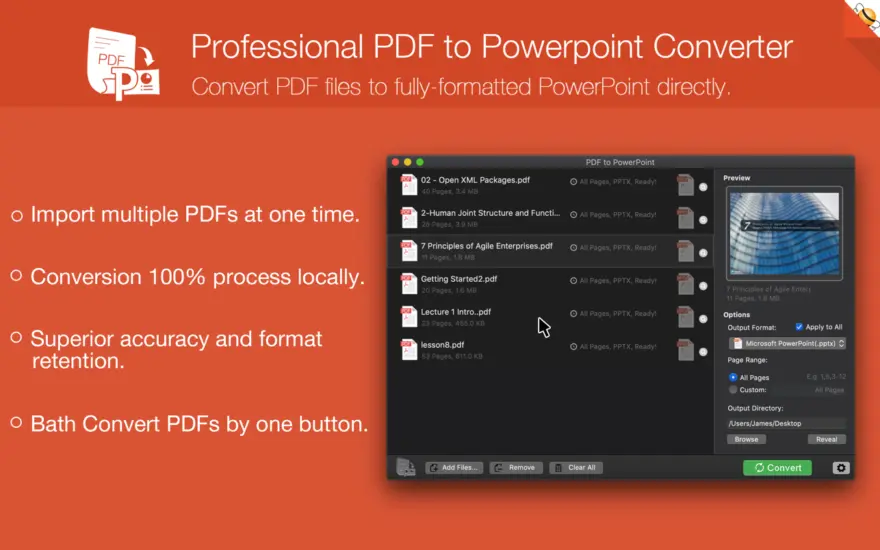لقطة شاشة لتطبيق PDF to PowerPoint 10.2.4 – سهولة تحويل تنسيق PDF إلى PowerPoint