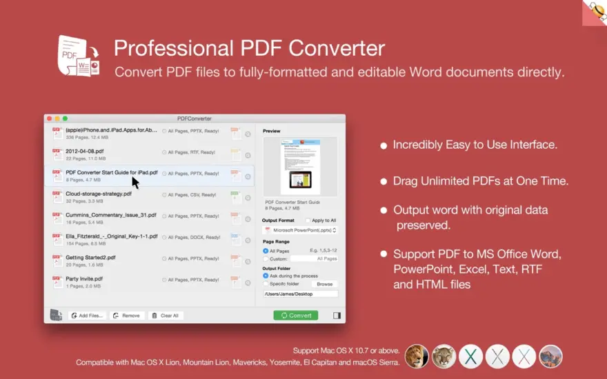 لقطة شاشة لتطبيق PDF Converter 10.2.4 – تحويل PDF إلى صيغ MS Office