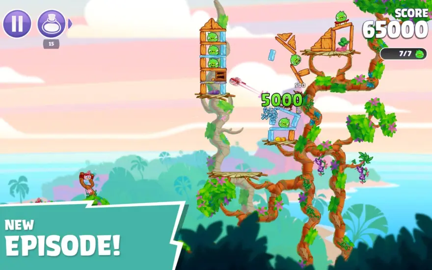 لقطة شاشة لتطبيق Angry Birds Reloaded 4.2 – عمل المقلاع الكلاسيكي!