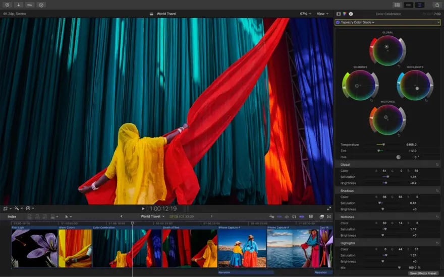 لقطة شاشة لتطبيق Final Cut Pro 12.3 – حل تحرير الفيديو الاحترافي