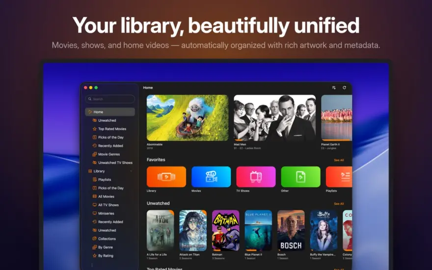 لقطة شاشة لتطبيق Infuse PRO 8.4.8 – An elegant video player