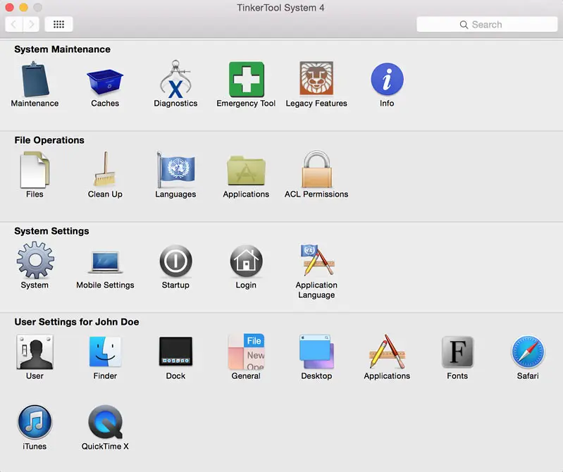 لقطة شاشة لتطبيق TinkerTool System 9.91 – قم بتغيير إعدادات OS X المتقدمة والمزيد