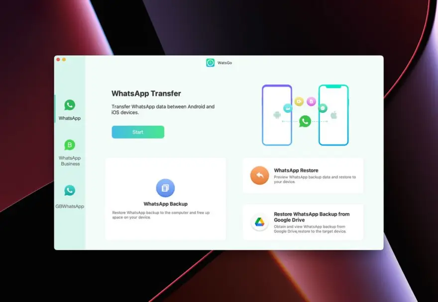 لقطة شاشة لتطبيق WatsGo 9.0.0 – انقل واتساب بين Android وiPhone