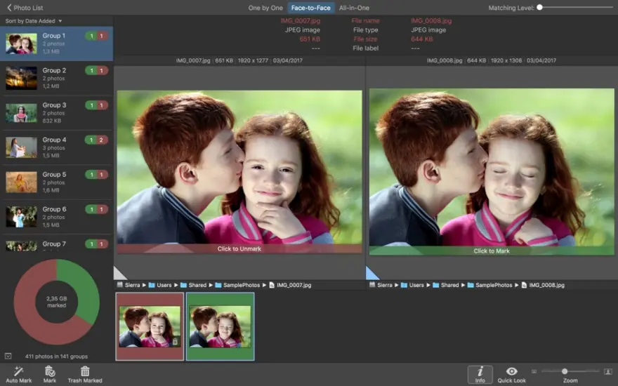 لقطة شاشة لتطبيق PhotoSweeper 5.5.5 – البحث عن الصور المشابهة وفرزها وإزالتها