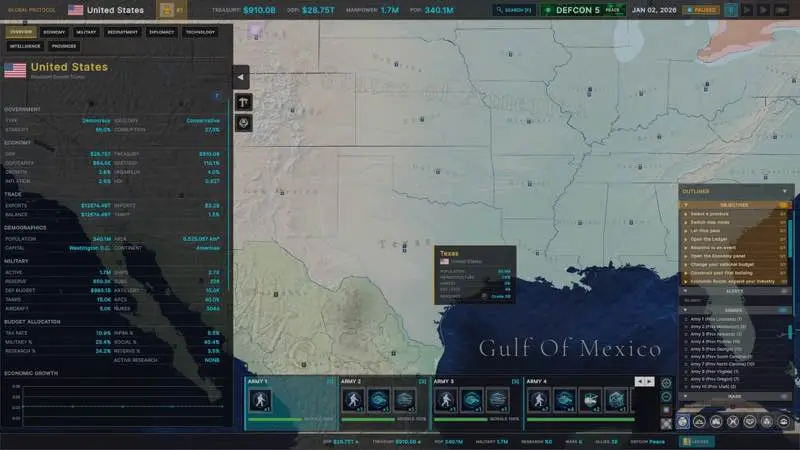 لقطة شاشة لتطبيق Global Protocol: New World Order 0.2.46 Early Access – لعبة الإستراتيجية الكبرى