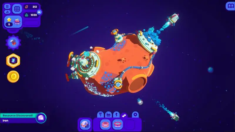 لقطة شاشة لتطبيق Star Birds 0.3.8e Early Access – لعبة بناء المصانع وإدارة الموارد