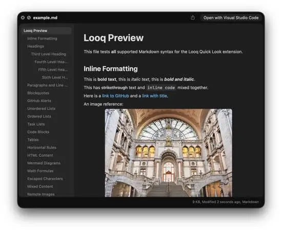 لقطة شاشة لتطبيق Looq 1.6.2 – نظرة أفضل على الملفات الخاصة بك
