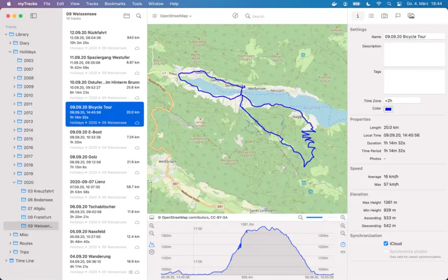لقطة شاشة لتطبيق myTracks 4.4.8 – مدير المسارات GPS. رابط الصور لخرائط جوجل