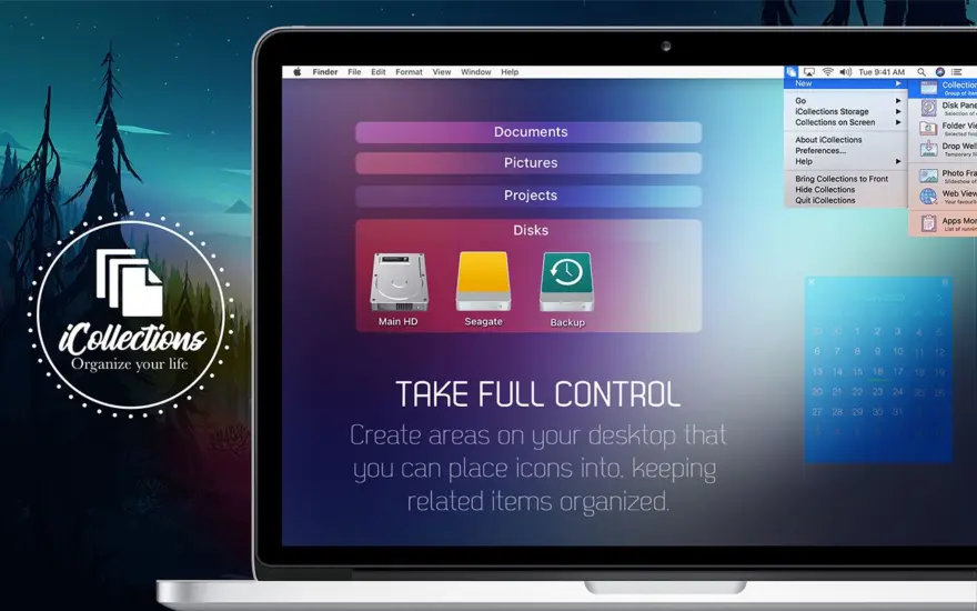 لقطة شاشة لتطبيق iCollections 9.7.2 – تنظيم أيقونات سطح المكتب الخاص بك