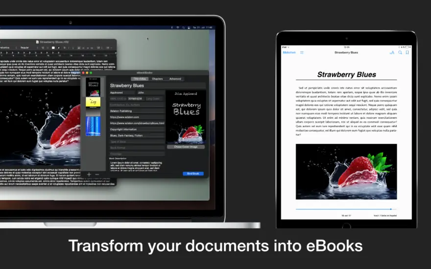 لقطة شاشة لتطبيق eBookBinder 1.13.1 – Create your own ebooks using existing documents