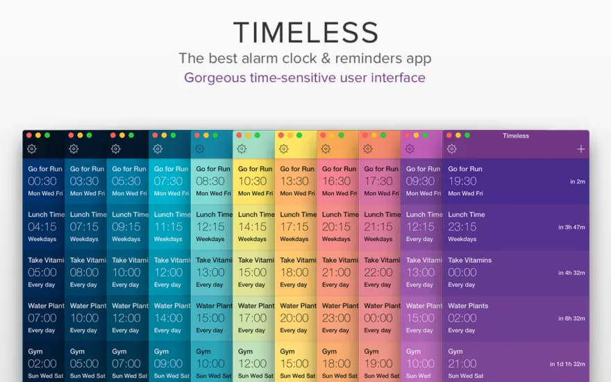 لقطة شاشة لتطبيق Timeless 1.94 – Gorgeous alarm clock and reminder app