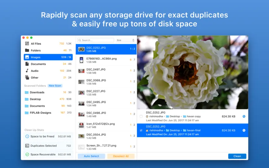 لقطة شاشة لتطبيق Duplicate Detective 2 1.0.17 – Duplicate File Finder