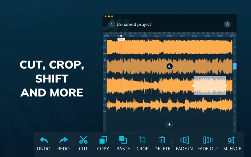لقطة شاشة لتطبيق Multitrack Editor 1.0.11 – Song maker w/ music recorder