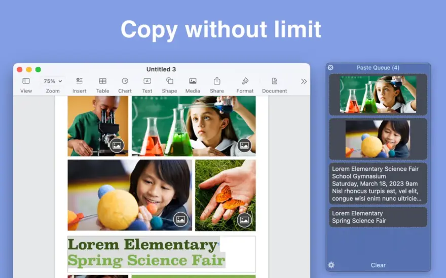 لقطة شاشة لتطبيق Paste Queue 1.6.5 – Copy and paste multiple items