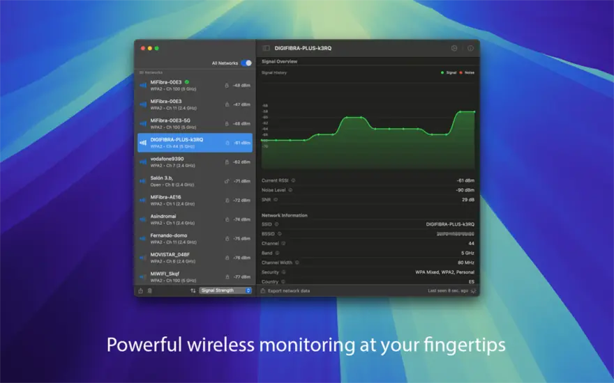 لقطة شاشة لتطبيق WiFiRadar Pro 5.4.2 – سكين الجيش السويسري اللاسلكي