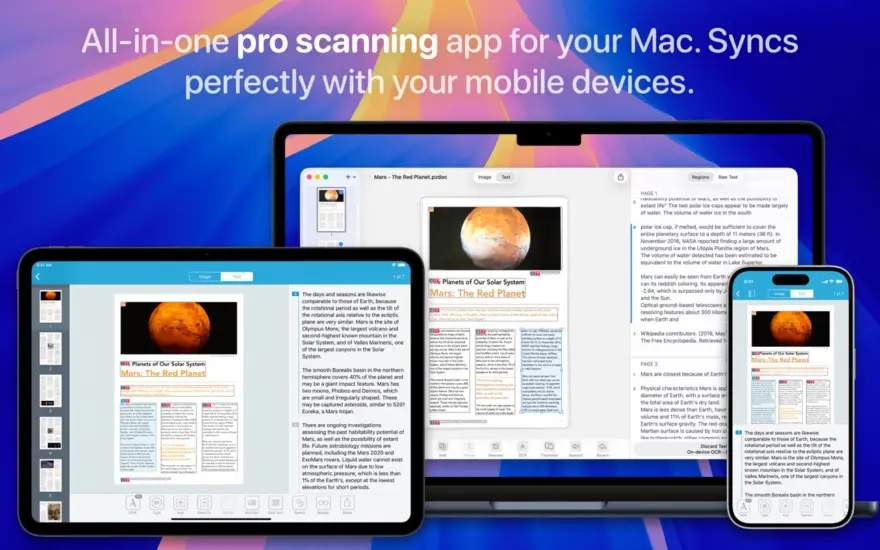 لقطة شاشة لتطبيق Prizmo 5.0.2 – قم بمسح المستندات ضوئيًا والتعرف الضوئي على الحروف (OCR) باستخدام الكاميرا الرقمية أو الماسح الضوئي