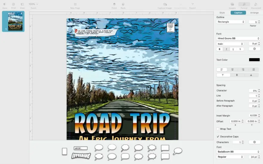 لقطة شاشة لتطبيق Comic Life 4.2.1 – إنشاء رسوم هزلية جاهزة للويب