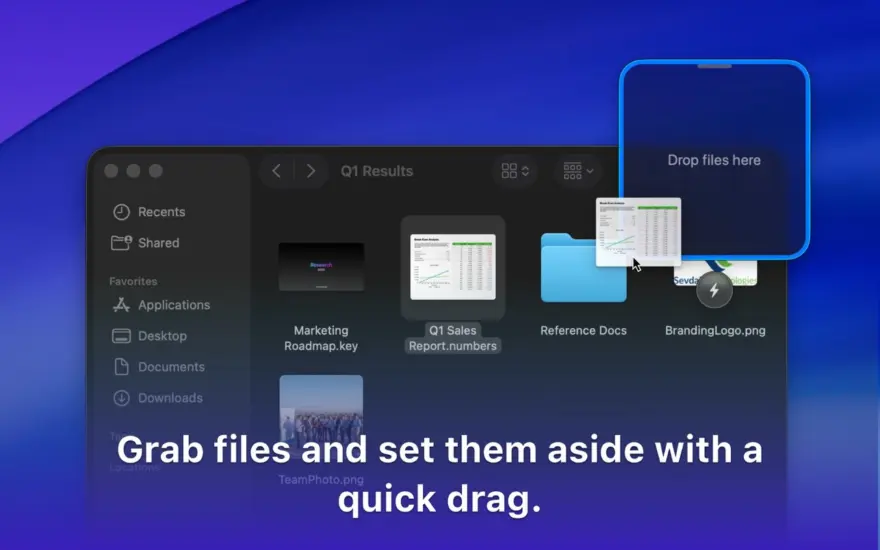 لقطة شاشة لتطبيق Dropover 5.2.4 – أداة تحسين السحب والإسقاط