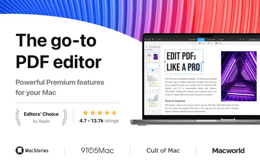 لقطة شاشة لتطبيق PDF Expert 3.11 – أداة سريعة وجميلة من شأنها تمكين سير عمل PDF الخاص بك