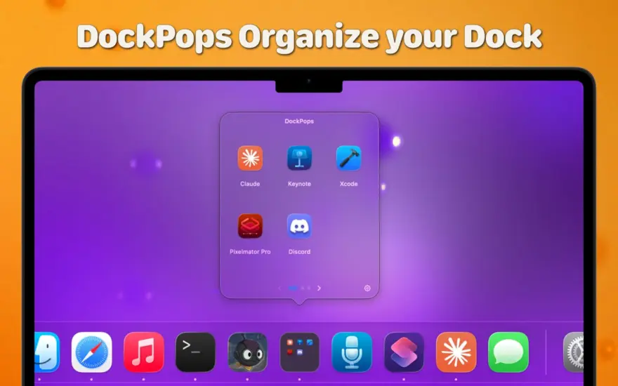 لقطة شاشة لتطبيق DockPops 4.3 – قاذفة مفقودة في قفص الاتهام
