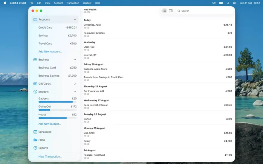 لقطة شاشة لتطبيق Debit & Credit 7.7.2 – مدير التمويل الشخصي