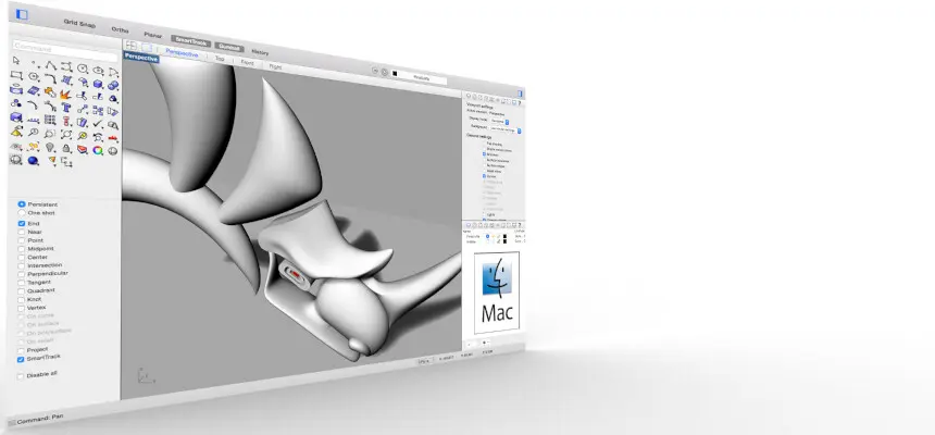 لقطة شاشة لتطبيق Rhino 8.30.26103 – تصميم ونمذجة وتقديم وتحليل وتنفيذ البرمجيات