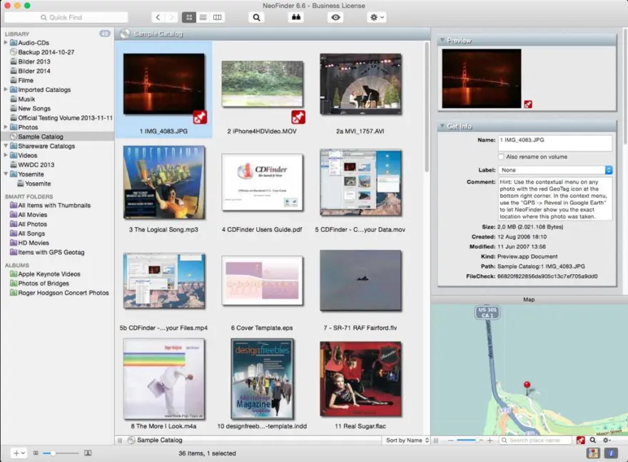 لقطة شاشة لتطبيق NeoFinder 9.3 – Catalog your external media and disks (was CDFinder)