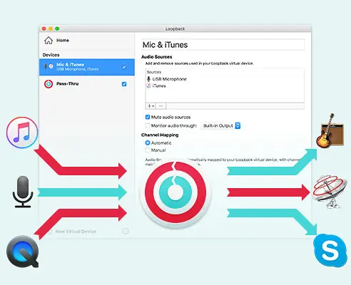 لقطة شاشة لتطبيق Loopback 2.5.0 – Cable-free audio routing for mac