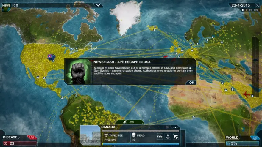 لقطة شاشة لتطبيق Plague Inc: Evolved 1.24.0.3 – A unique strategy and terrifyingly realistic simulation