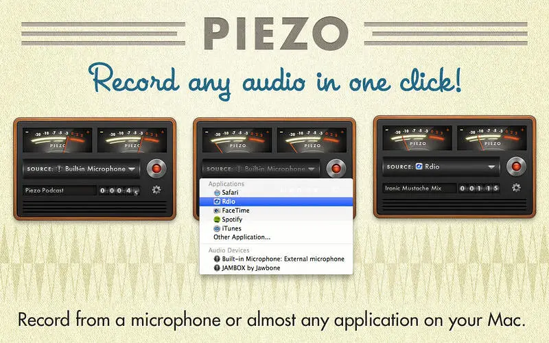لقطة شاشة لتطبيق Piezo 1.9.10 – Quickly record audio from any application