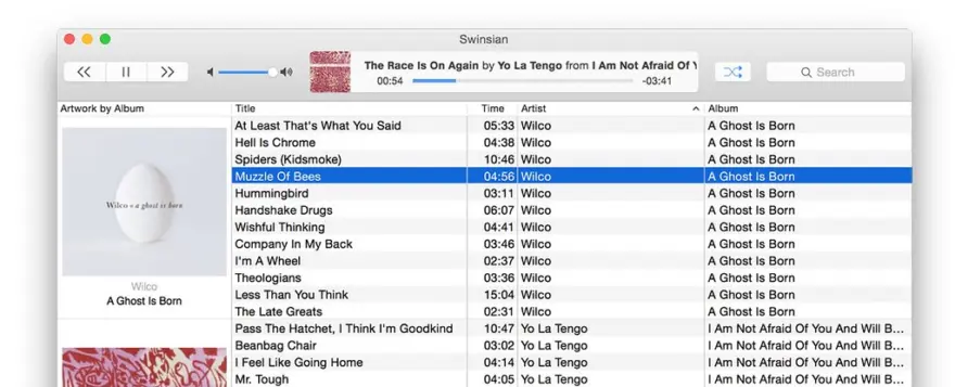 لقطة شاشة لتطبيق Swinsian 3.0.8 – Music manager and player