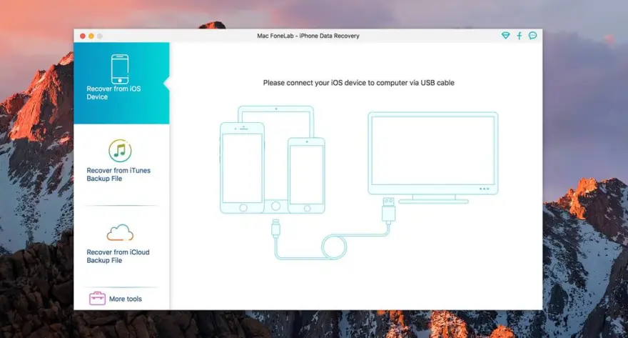 لقطة شاشة لتطبيق FoneLab 10.6.28 – iPhone, iPad, and iPod Touch data recovery software