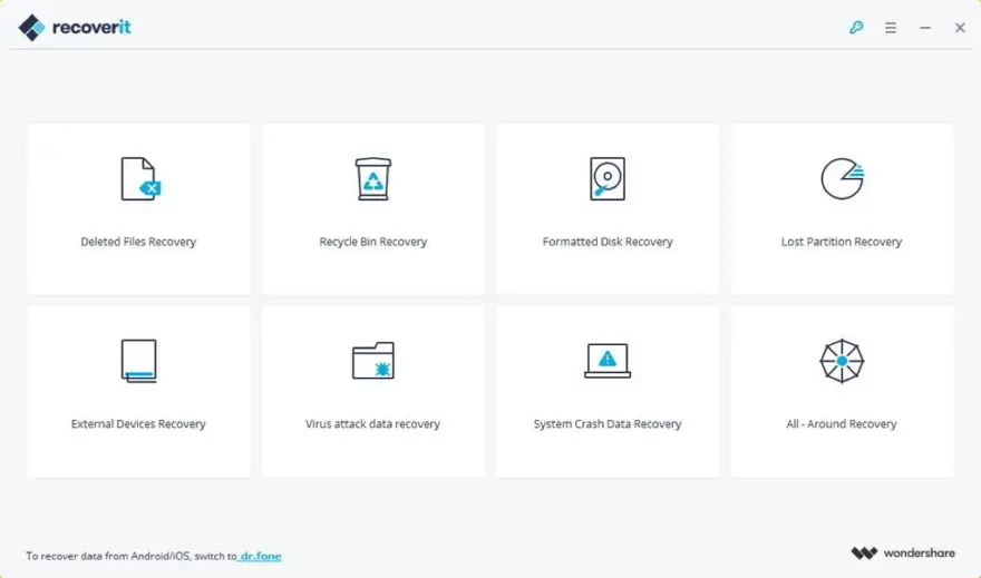 لقطة شاشة لتطبيق Wondershare Recoverit 14.0.18.0 – مجموعة شاملة لاستعادة البيانات