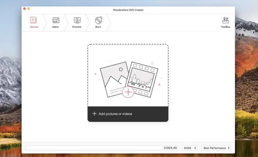لقطة شاشة لتطبيق DVD-Creator 6.2.2.4 – Turn videos, photos and music into DVD films