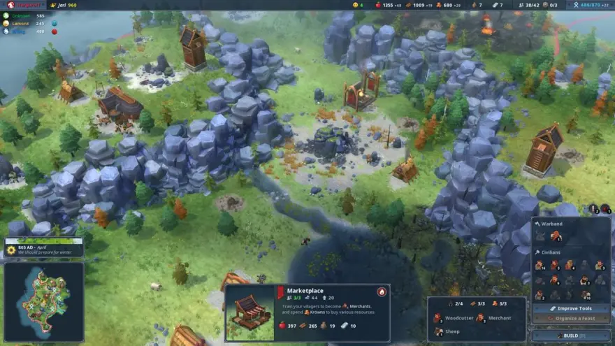 لقطة شاشة لتطبيق Northgard 4.2.21 – لعبة بناء المدن والاستراتيجية المبنية على الأساطير الإسكندنافية