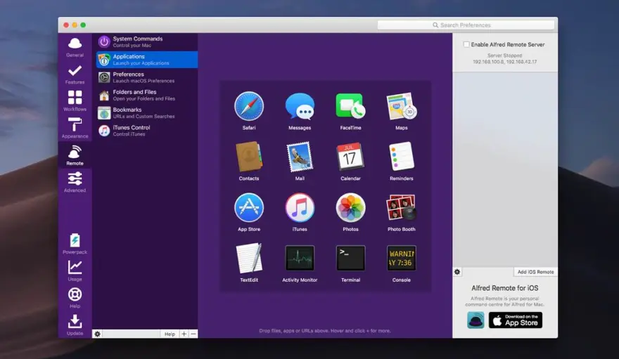 لقطة شاشة لتطبيق Alfred 5.7.3 Build 2320 – قاذفة سريعة للتطبيقات وأكثر من ذلك