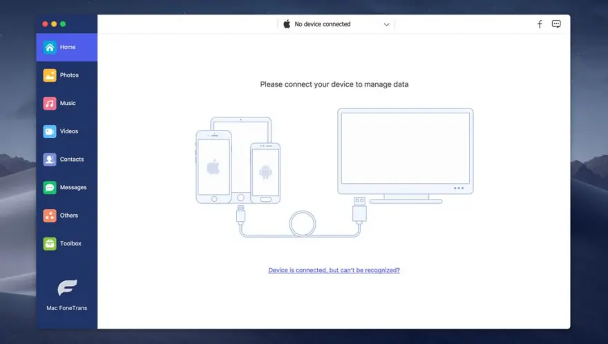 لقطة شاشة لتطبيق Mac FoneTrans 9.3.16 – iOS Transfer for Mac