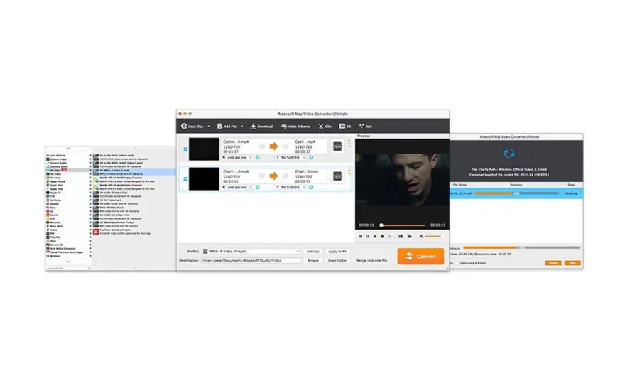 لقطة شاشة لتطبيق Aiseesoft Mac Video Converter Ultimate 10.5.52 – تحويل الفيديو ببساطة وكفاءة