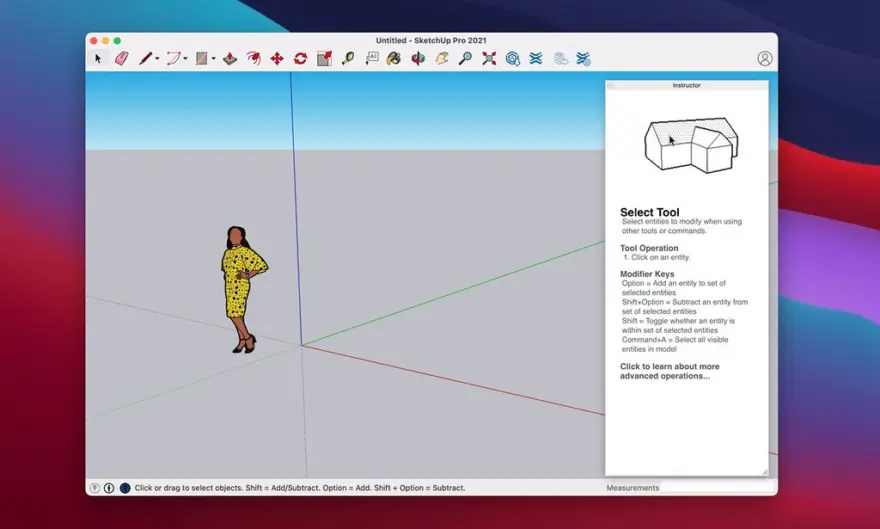 لقطة شاشة لتطبيق SketchUp Pro 2026.3 26.2.242 – أنشئ مفاهيم تصميم ثلاثية الأبعاد باستخدام تكامل Google Earth