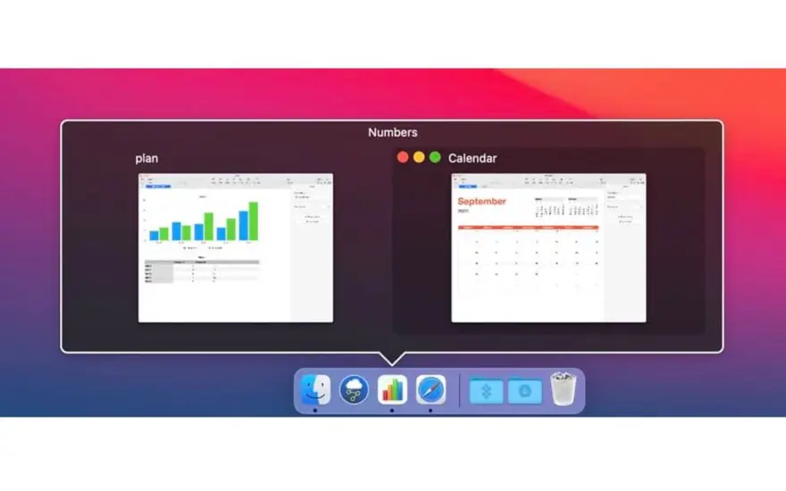 لقطة شاشة لتطبيق DockView 2.1.7 – View previews of applications from the Dock