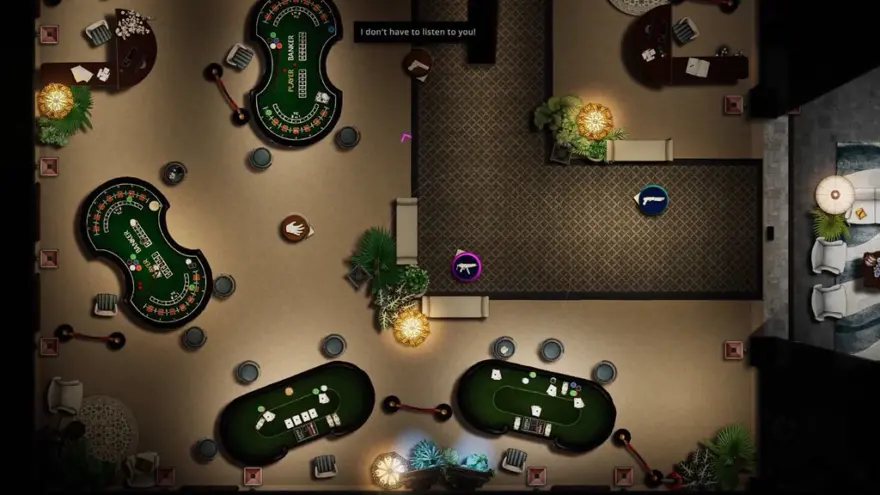 لقطة شاشة لتطبيق Hot Brass 2.2.2 – 2D Real Time Tactics, Stealth & Crime Game