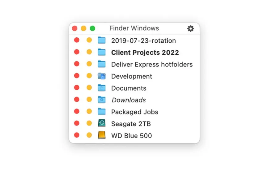 لقطة شاشة لتطبيق Finder Windows 1.7 – يمكنك الوصول إلى نوافذ macOS Finder بسهولة