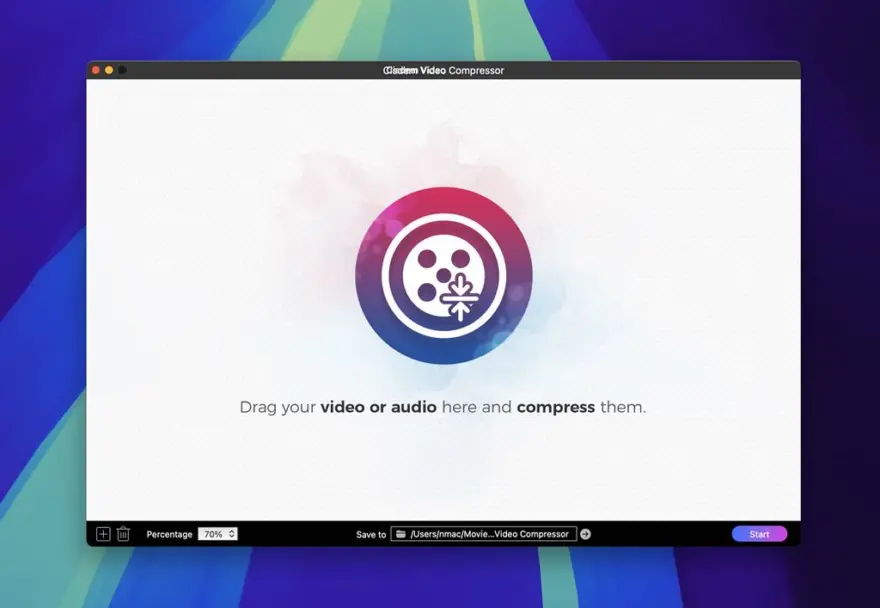 لقطة شاشة لتطبيق Cisdem Video Compressor 3.0.0 – ضغط الفيديو والصوت بجودة عالية
